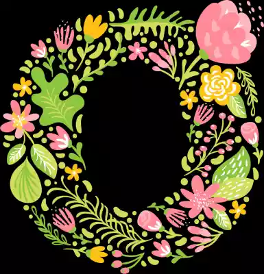 vectores plantilas ALFABETO,FLOR,